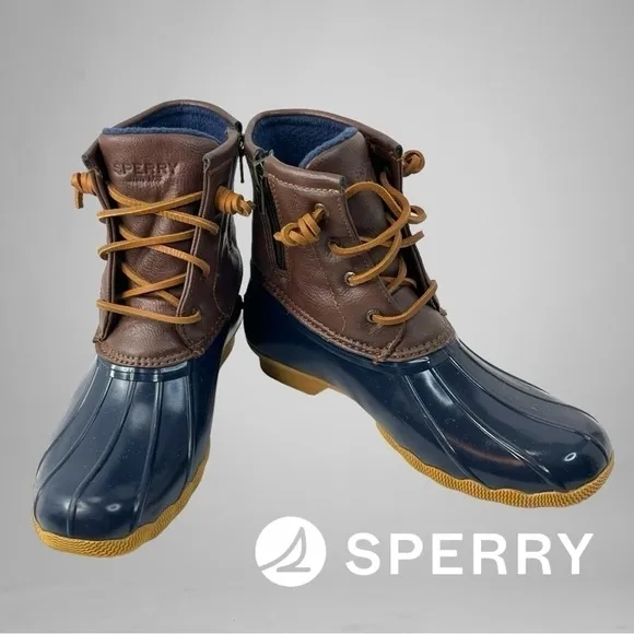SPERRY TOO SIDER Big Kids Saltwater Duck Waterproof Boot Size 4 NWOT