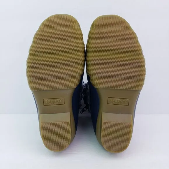 Sperry Top Sider Saltwater Youth Size 1Y Blue Plaid Wool Waterproof Duck Boots