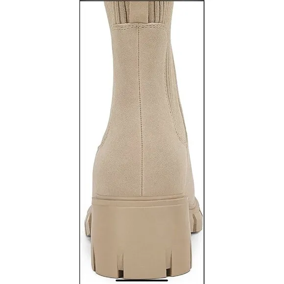 Sprit Womens Platform Ankle Boots Elastic Chunky Block Heel Chelsea Booties...
