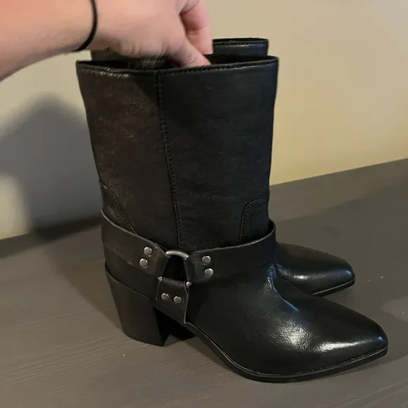 Steve Madden Alessio Pointed Toe Moto Boots