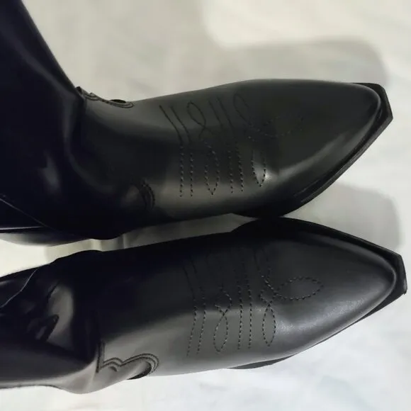 Steve Madden &quot;Windie&quot; Black Cowboy Boots
