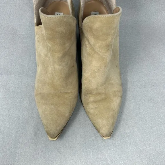 Steve Madden Boots Womens Size 9M Suede Pointed Toe Block Heel V Cut Booties