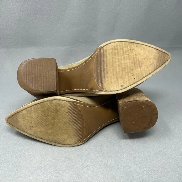 Steve Madden Boots Womens Size 9M Suede Pointed Toe Block Heel V Cut Booties
