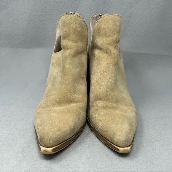 Steve Madden Boots Womens Size 9M Suede Pointed Toe Block Heel V Cut Booties