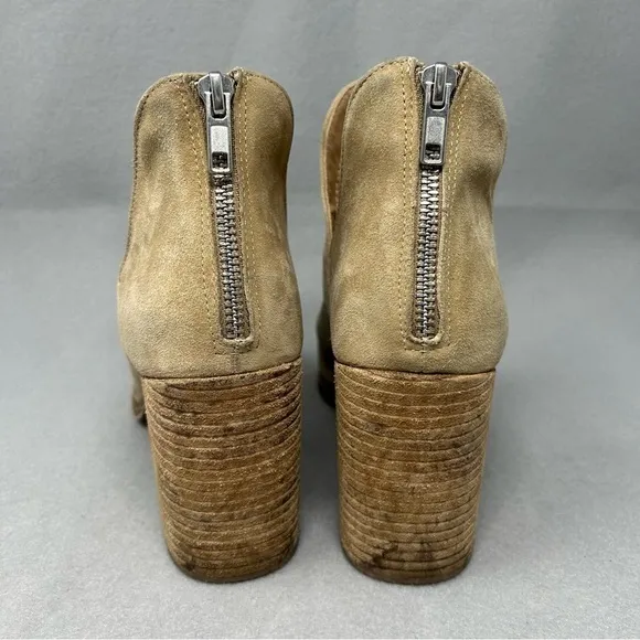 Steve Madden Boots Womens Size 9M Suede Pointed Toe Block Heel V Cut Booties