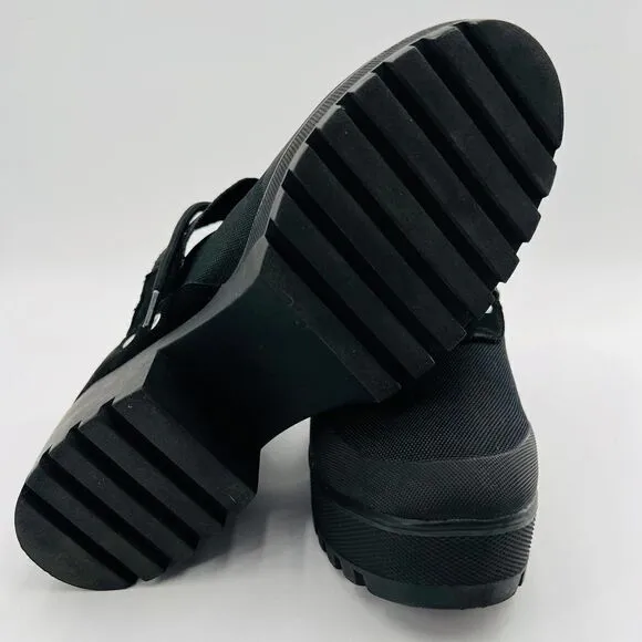 Steve Madden Grady Black Chunky Black Boots Size 8