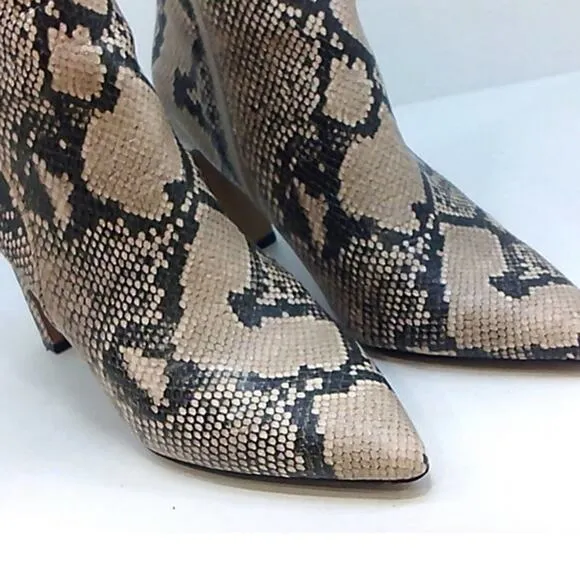 Steve Madden Jenn Leather Natural Multi Pointed Ankle Boots Size 6.5