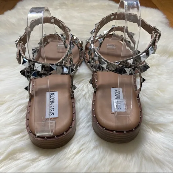 Steve Madden Travel Snake Sandals Size 10
