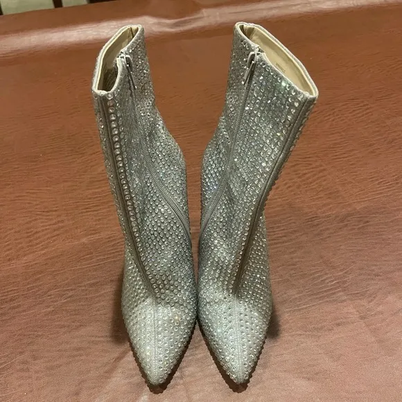 Steve Madden Winnings Rhinestone Heeled Ankle Boots
