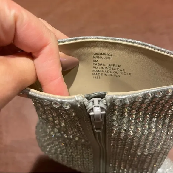 Steve Madden Winnings Rhinestone Heeled Ankle Boots