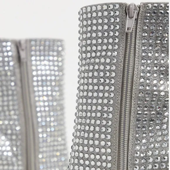 Steve Madden Winnings Rhinestone Heeled Ankle Boots