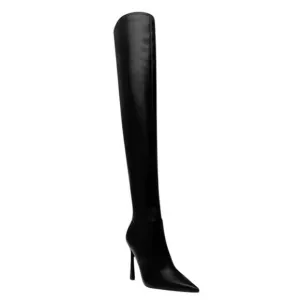 Steve Madden Womens Laddy Pointed Toe Over The Knee Dress Boots Black Size 5 1/2