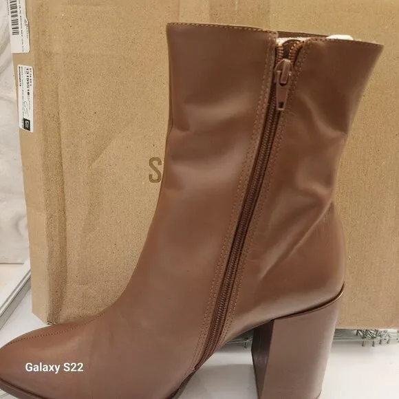 Steve Madden Womens Trudy Leather Pointed Toe Ankle Boots. NIB. 11