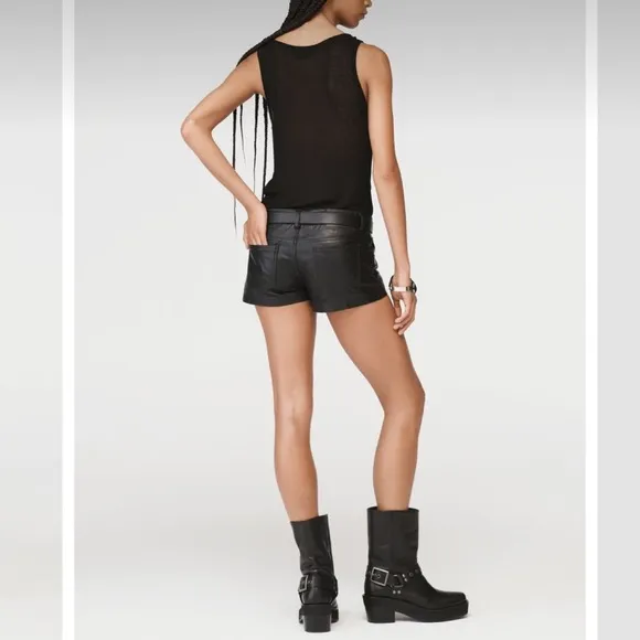 STEVEN MEISEL X ZARA Leather Bike Ankle Boots Size 37/ 7