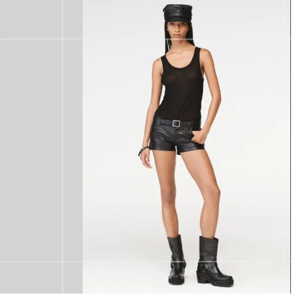 STEVEN MEISEL X ZARA Leather Bike Ankle Boots Size 37/ 7