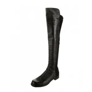 stuart weitzman 50/50 over the knee black leather riding boot