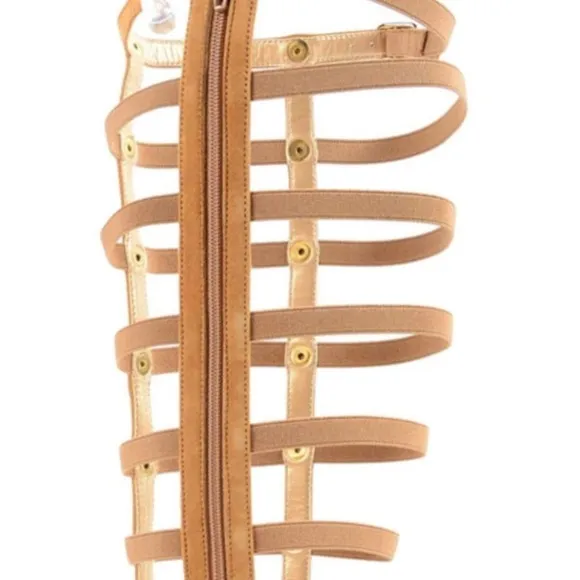 STUART WEITZMAN KNEE-HIGH SUEDE GLADIATOR SANDAL TAN​​​