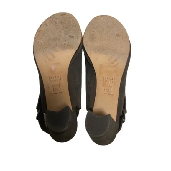 Stuart Weitzman suede studded accents sling back sandals size 9 #SW06989