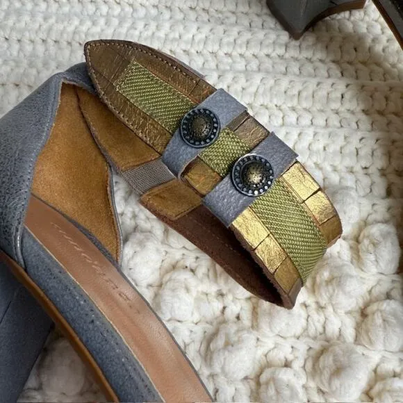SUNDANCE Women's 40 Twilight Zephyr Ankle Strap Heeled Sandals Metallic Spain