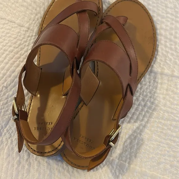 Sézane Lottie Leather Sandals