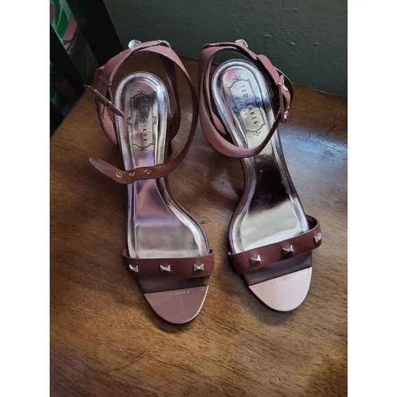 Ted Baker brown leather butterfly sandals 40EU