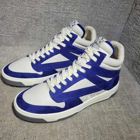 Ted Baker Leiroy Men's Size 11 US Blue White Suede High Top Basketball Sneakers