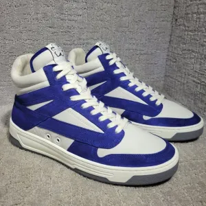 Ted Baker Leiroy Men's Size 11 US Blue White Suede High Top Basketball Sneakers