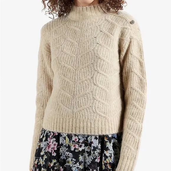 TED BAKER TAliiey Chunky Button Knit Sweater