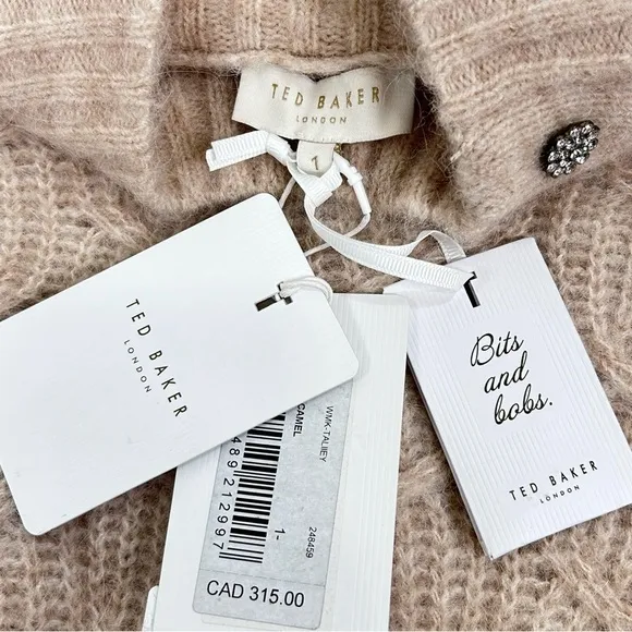 TED BAKER TAliiey Chunky Button Knit Sweater