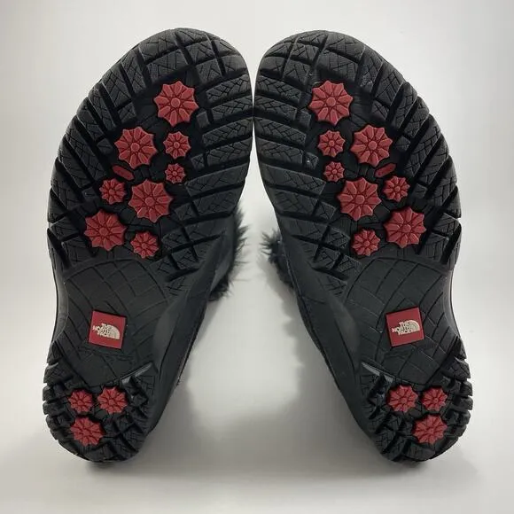 The North Face Nuptse Purna Snow Boots Womens Size 8 Black Insulated Waterproof