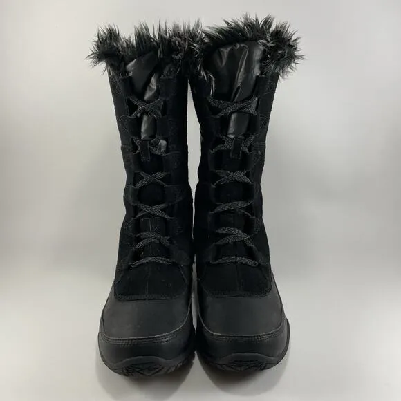 The North Face Nuptse Purna Snow Boots Womens Size 8 Black Insulated Waterproof