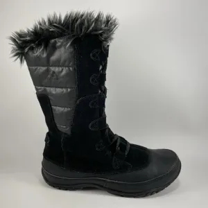 The North Face Nuptse Purna Snow Boots Womens Size 8 Black Insulated Waterproof