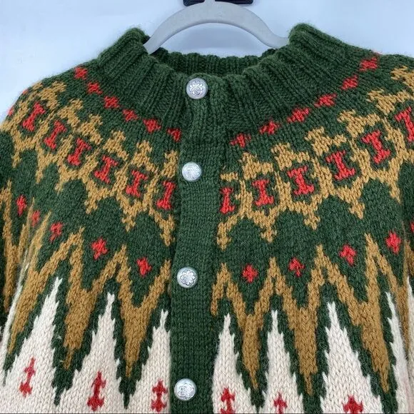 The Sweater Market Copenhagen Denmark 100  percent wool hand knit cardigan