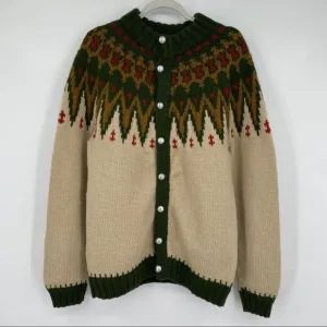 The Sweater Market Copenhagen Denmark 100  percent wool hand knit cardigan