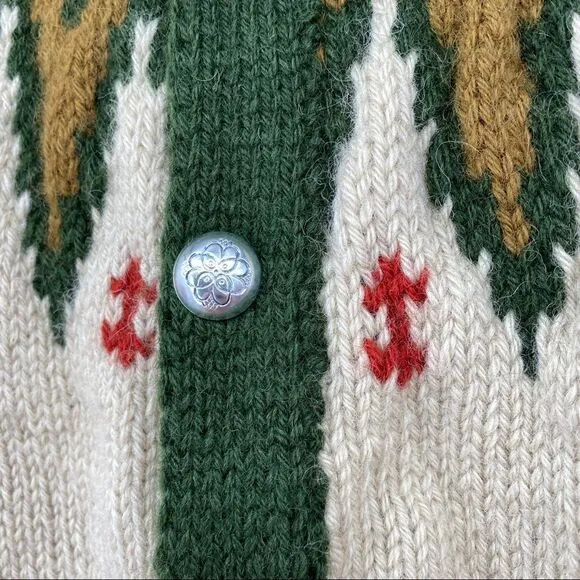 The Sweater Market Copenhagen Denmark 100  percent wool hand knit cardigan