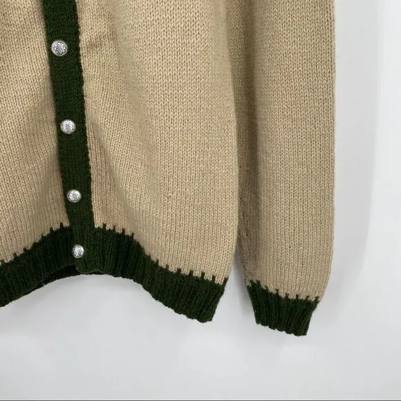 The Sweater Market Copenhagen Denmark 100  percent wool hand knit cardigan