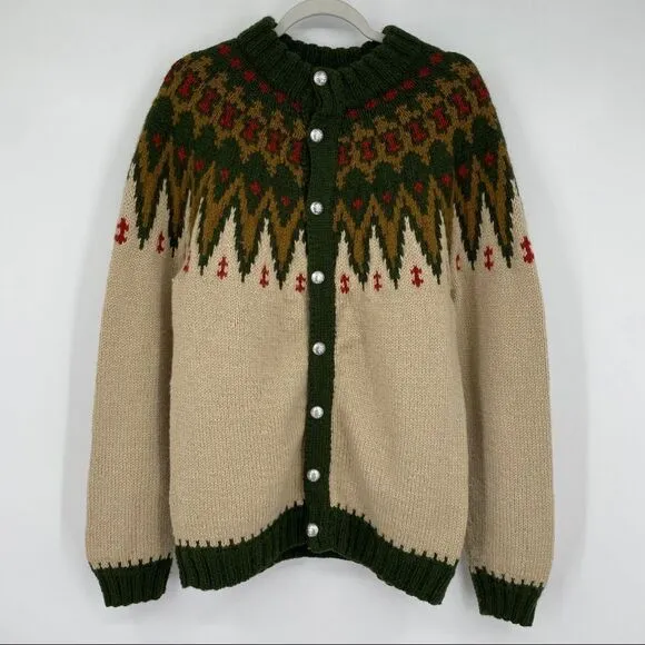 The Sweater Market Copenhagen Denmark 100  percent wool hand knit cardigan