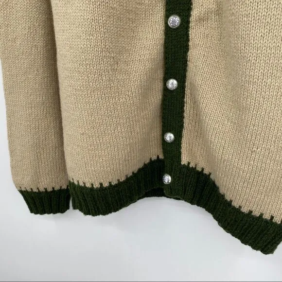 The Sweater Market Copenhagen Denmark 100  percent wool hand knit cardigan