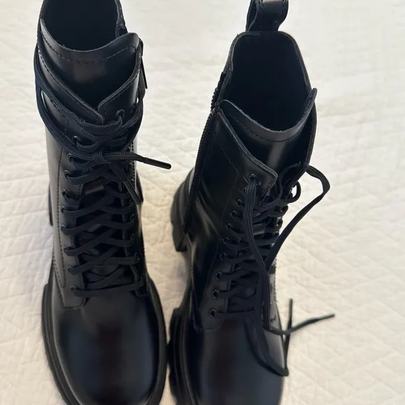 Thursday Boot Company Black Combat Boots with Chunky Sole