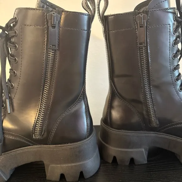 Thursday Boot Company Black Combat Boots with Chunky Sole