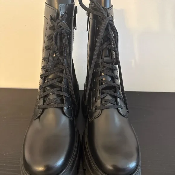 Thursday Boot Company Black Combat Boots with Chunky Sole