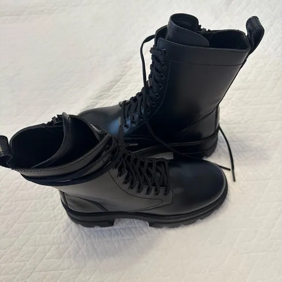 Thursday Boot Company Black Combat Boots with Chunky Sole