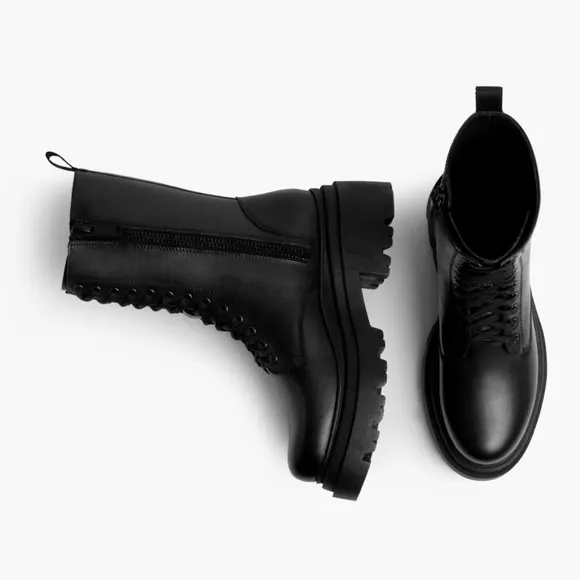 Thursday Boot Company Black Combat Boots with Chunky Sole