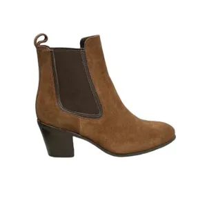 Thursday Boots camel suede chunky heel tall ankle Chelsea booties NWOT size 8
