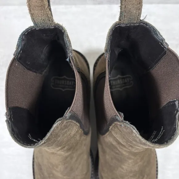 Thursday Leather Chunky Heel Chelsea Boots - Women's Size 7 - Brown