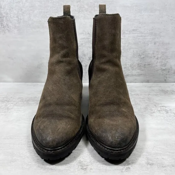 Thursday Leather Chunky Heel Chelsea Boots - Women's Size 7 - Brown