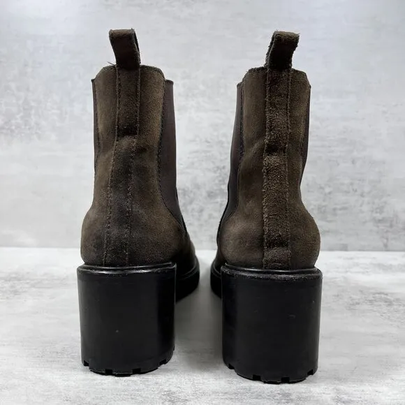 Thursday Leather Chunky Heel Chelsea Boots - Women's Size 7 - Brown