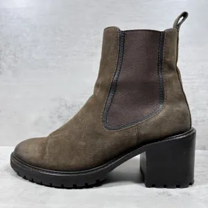 Thursday Leather Chunky Heel Chelsea Boots - Women's Size 7 - Brown