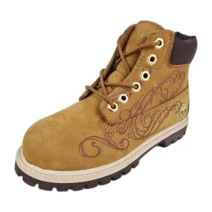 Timberland 6 In Classic Tatto 20829 Wheat Little Kids Leather Outdoors SZ 12