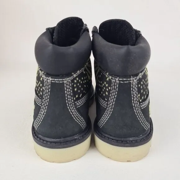 Timberland 6 IN Glow Classic Little Kids Boots Black Leather